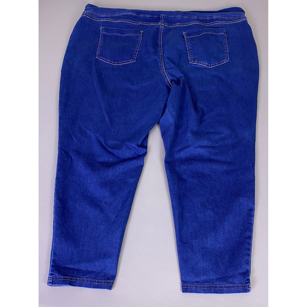 Terra & Sky Jeggings Jeans Women's Plus 5X 32W-34W Blue Medium Wash Skinny EUC - Picture 10 of 12